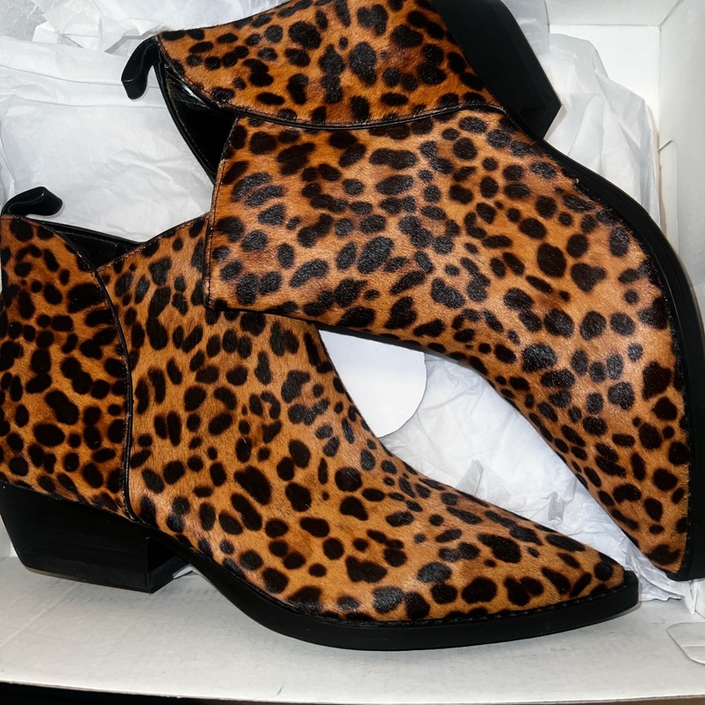 Marc fisher leopard booties